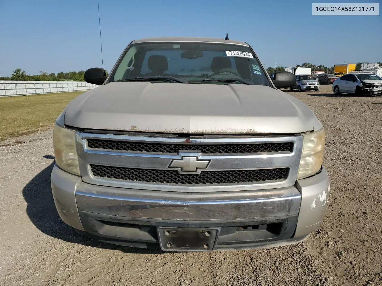 2008 Chevrolet Silverado C1500 VIN: 1GCEC14X58Z121771 Lot: 74520034