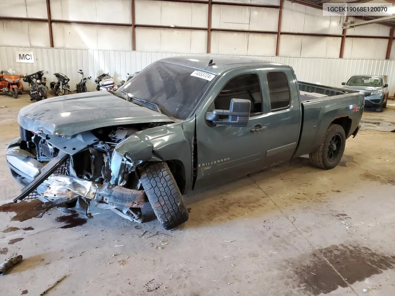 2008 Chevrolet Silverado K1500 VIN: 1GCEK19068E120070 Lot: 74553724