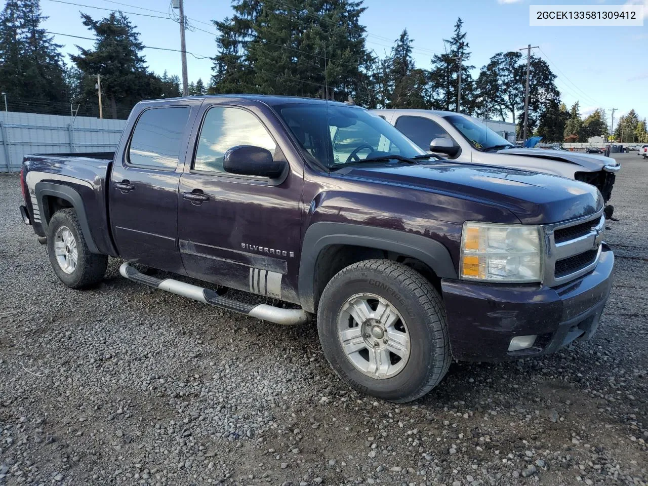 2008 Chevrolet Silverado K1500 VIN: 2GCEK133581309412 Lot: 75564724