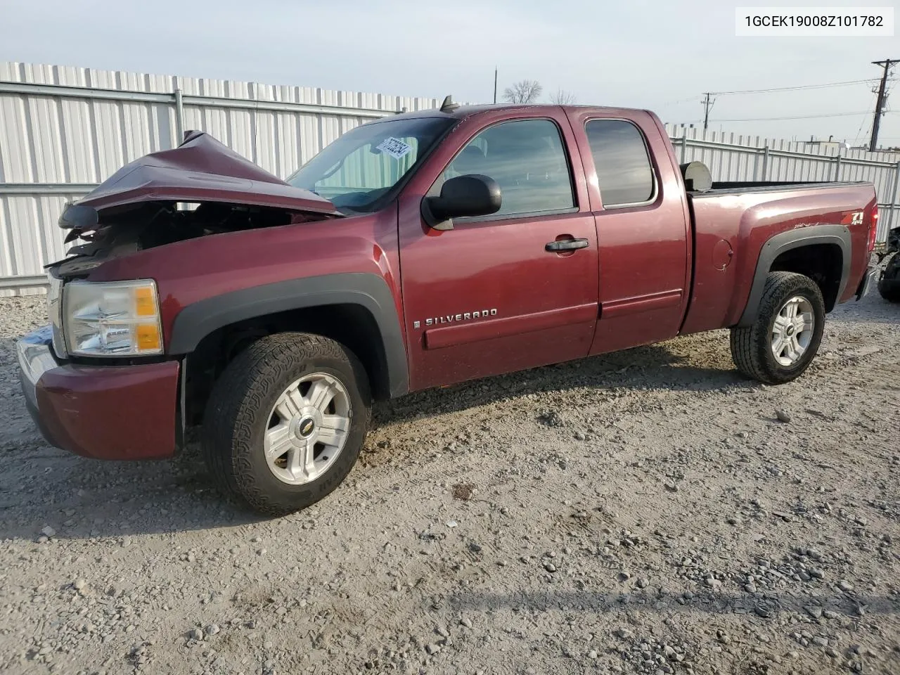 2008 Chevrolet Silverado K1500 VIN: 1GCEK19008Z101782 Lot: 75725254