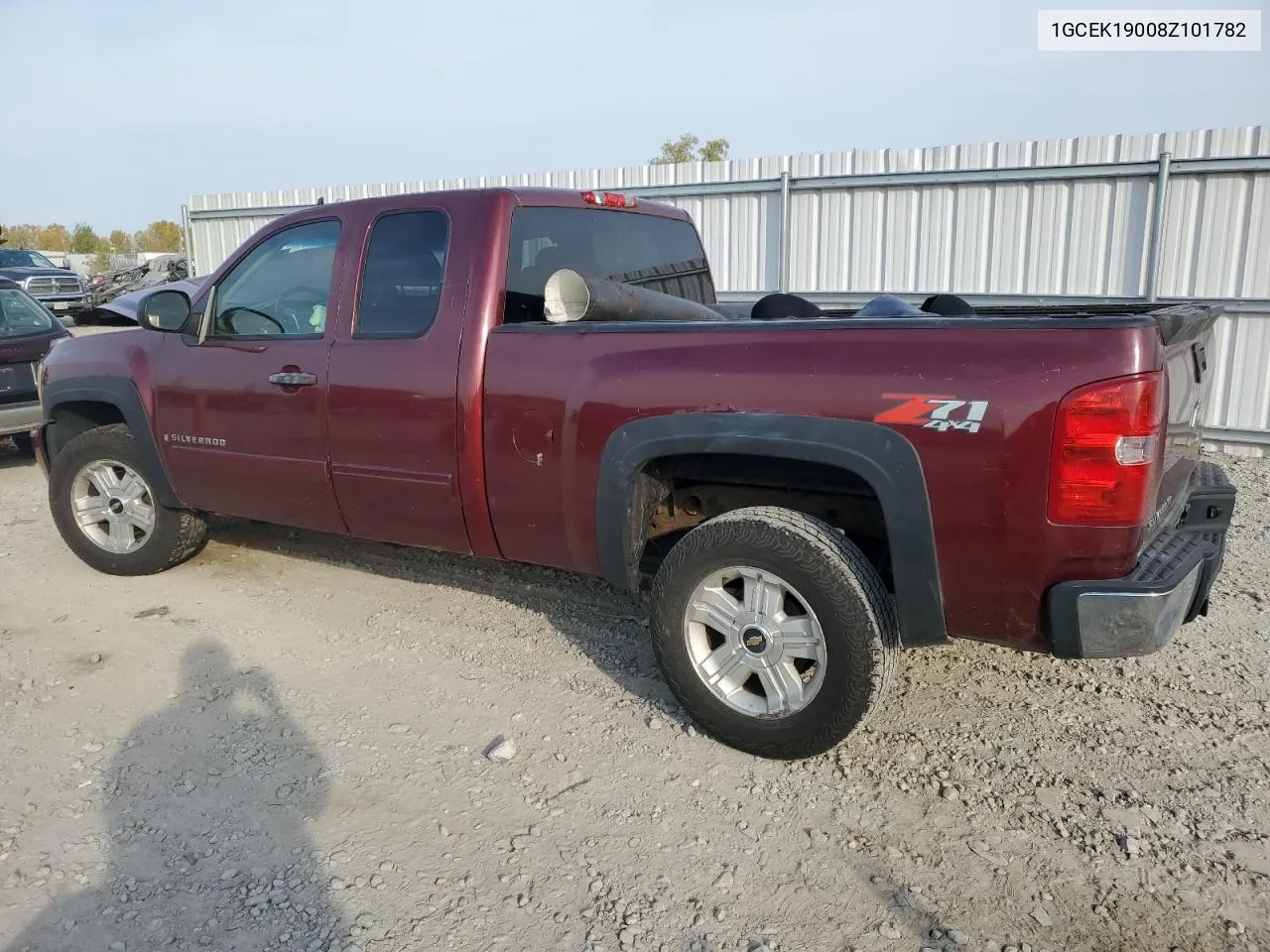 2008 Chevrolet Silverado K1500 VIN: 1GCEK19008Z101782 Lot: 75725254