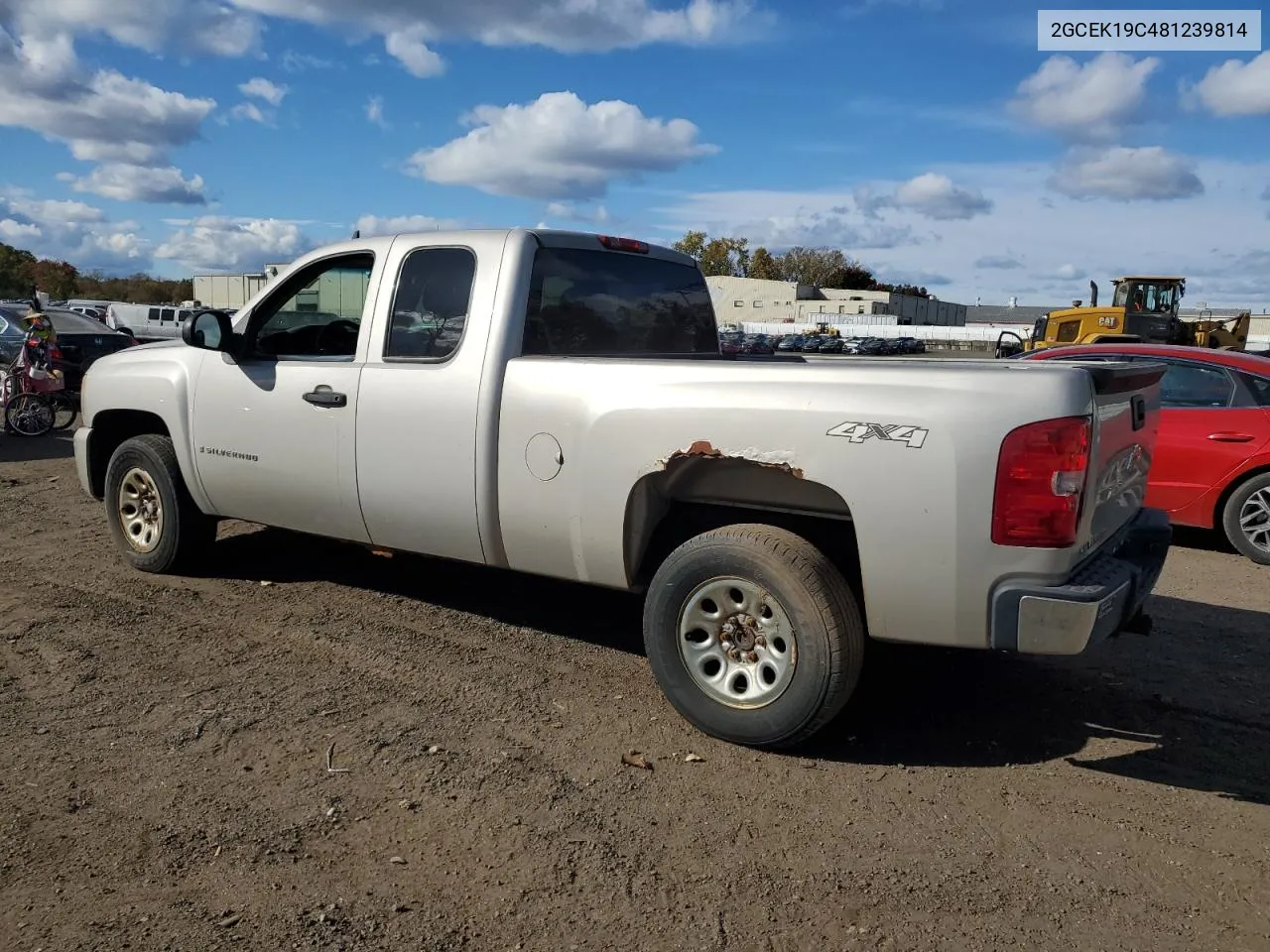 2008 Chevrolet Silverado K1500 VIN: 2GCEK19C481239814 Lot: 76188184