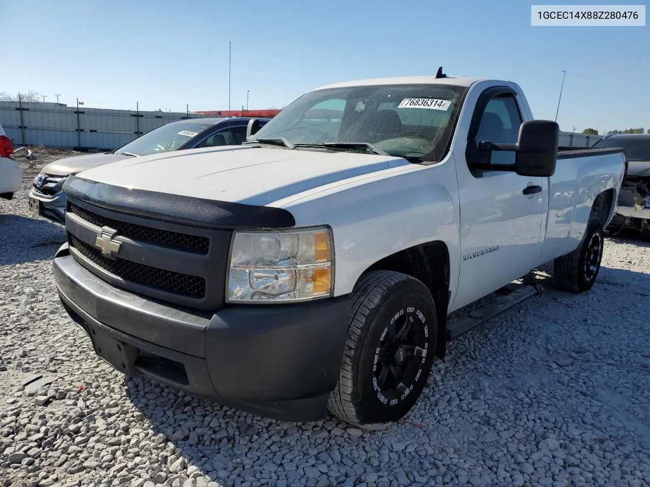 2008 Chevrolet Silverado C1500 VIN: 1GCEC14X88Z280476 Lot: 76836314