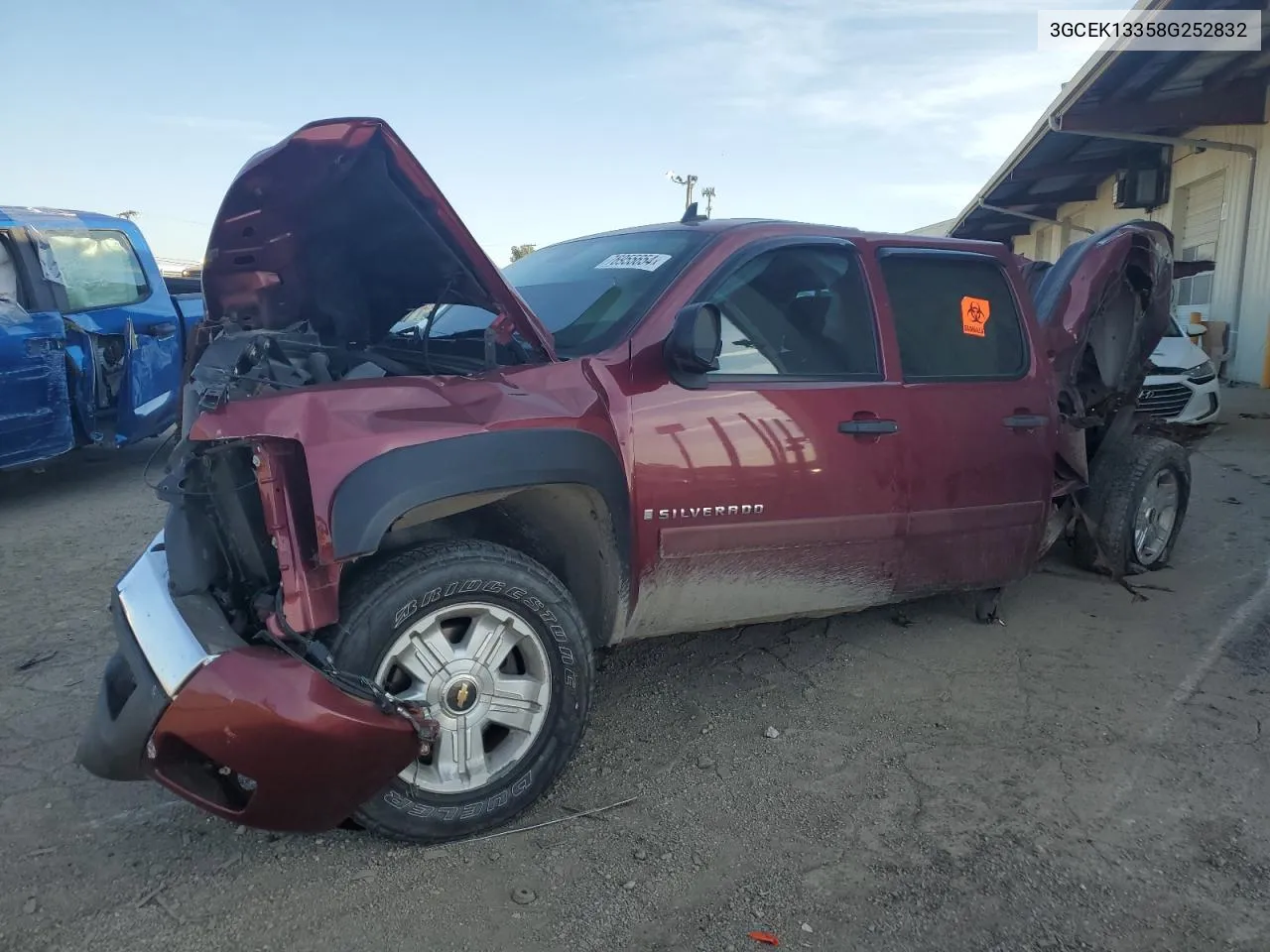 2008 Chevrolet Silverado K1500 VIN: 3GCEK13358G252832 Lot: 76955654