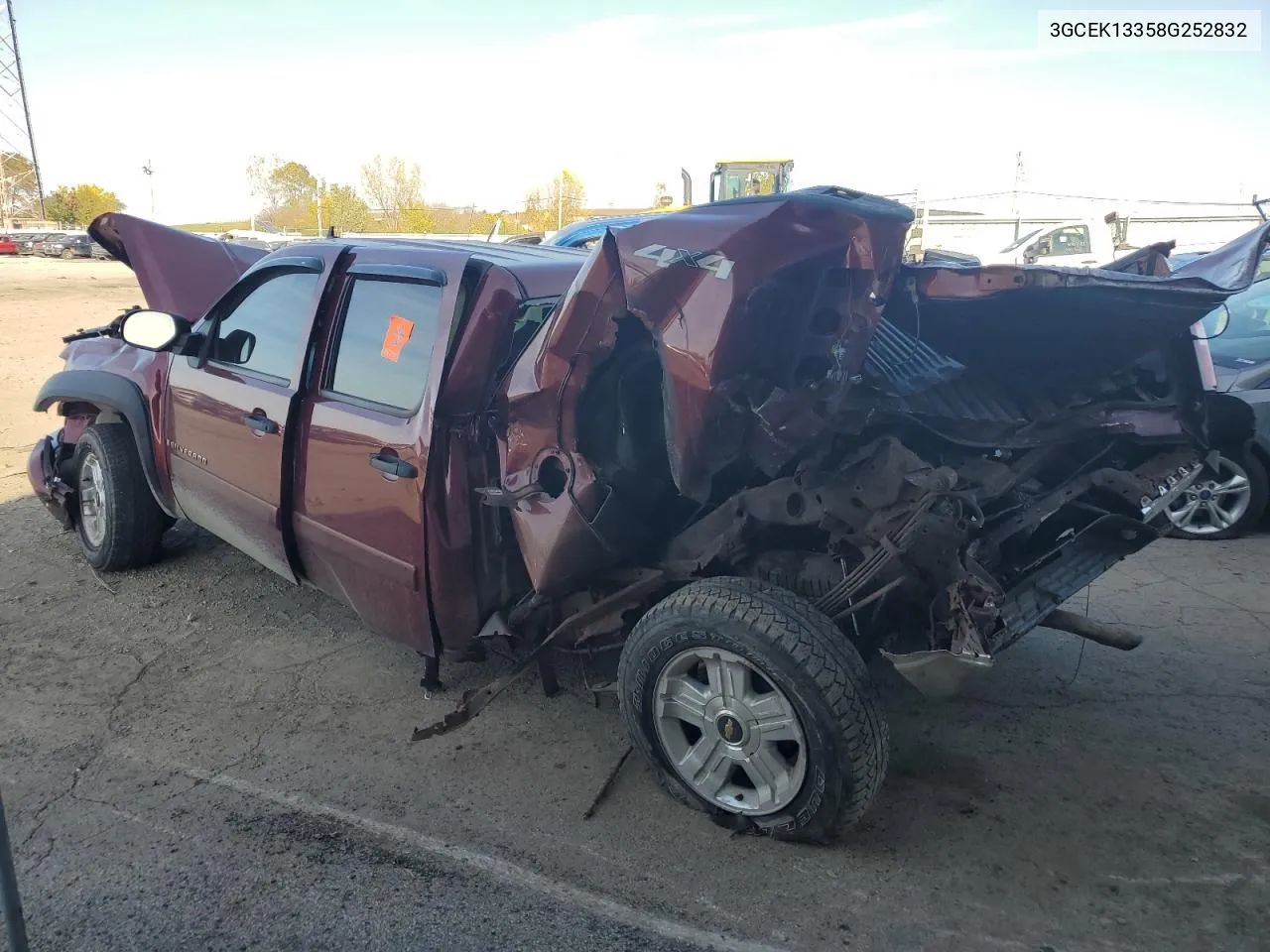 2008 Chevrolet Silverado K1500 VIN: 3GCEK13358G252832 Lot: 76955654