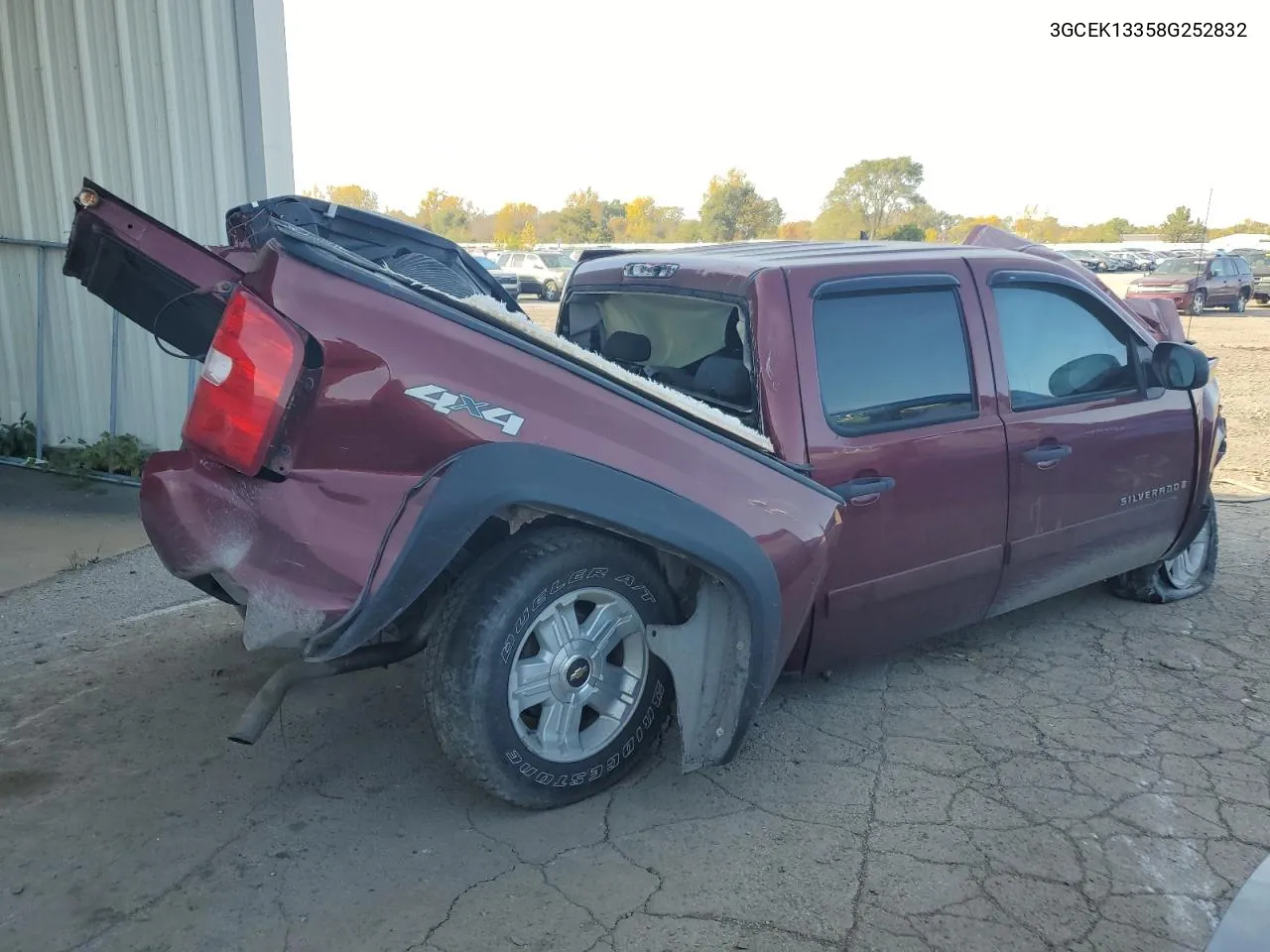 2008 Chevrolet Silverado K1500 VIN: 3GCEK13358G252832 Lot: 76955654