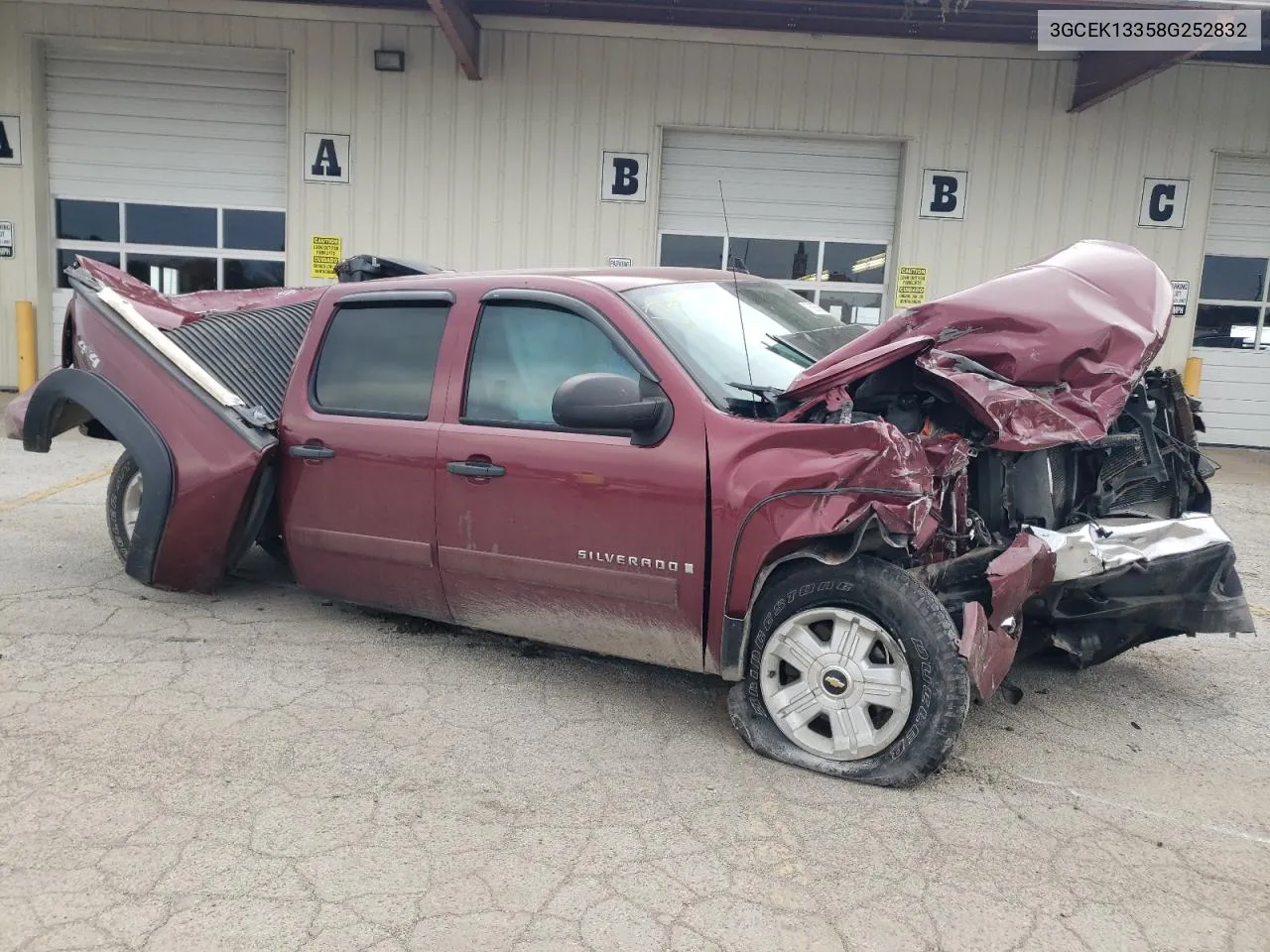 2008 Chevrolet Silverado K1500 VIN: 3GCEK13358G252832 Lot: 76955654