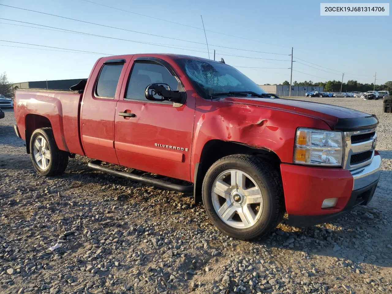 2008 Chevrolet Silverado K1500 VIN: 2GCEK19J681314706 Lot: 76962314