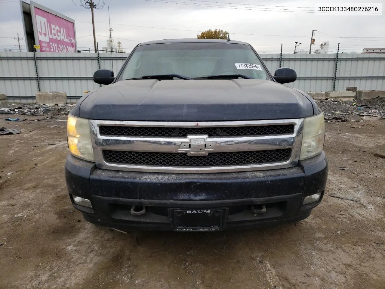 2008 Chevrolet Silverado K1500 VIN: 3GCEK13348G276216 Lot: 77382094