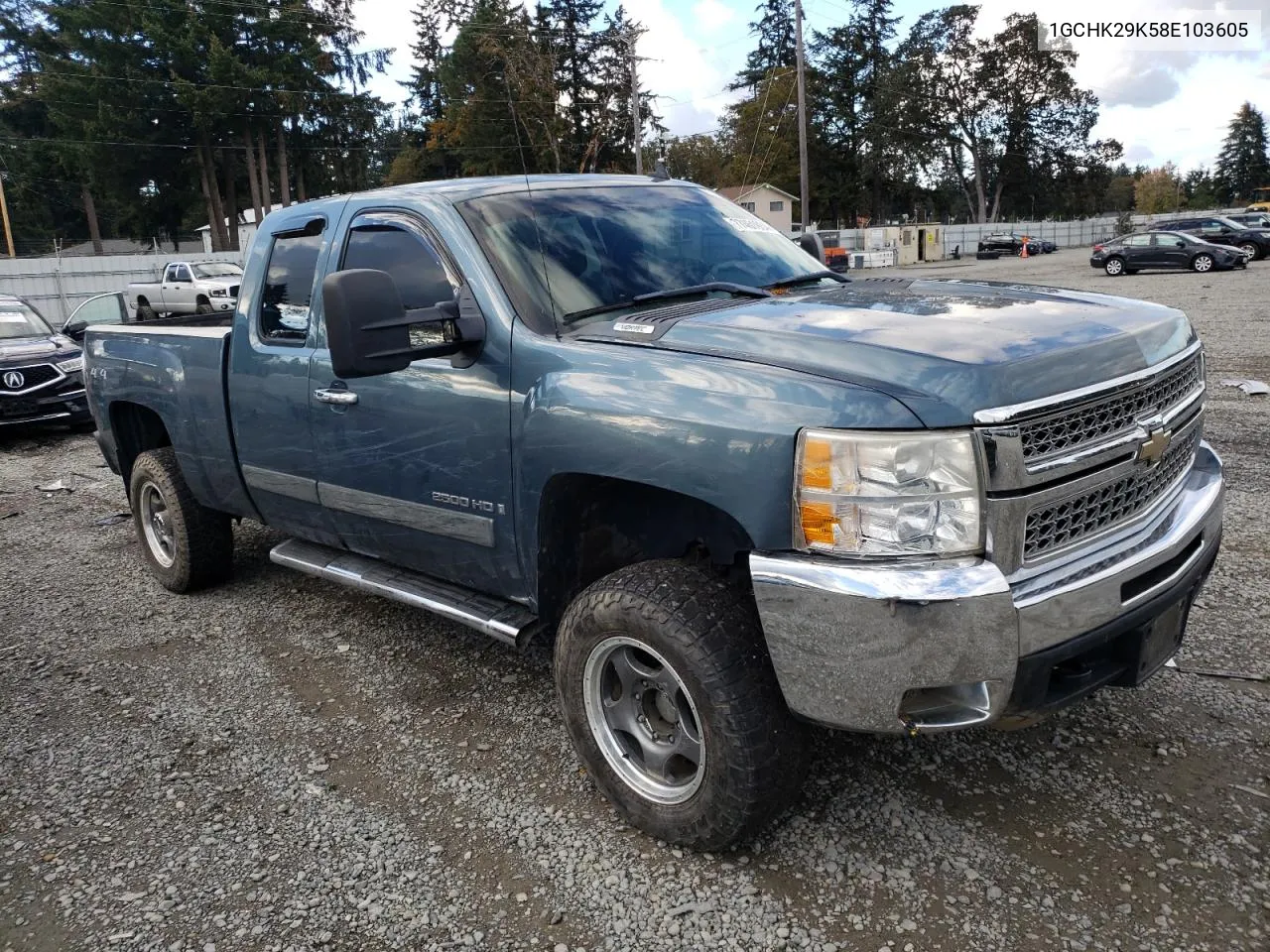 2008 Chevrolet Silverado K2500 Heavy Duty VIN: 1GCHK29K58E103605 Lot: 77461904