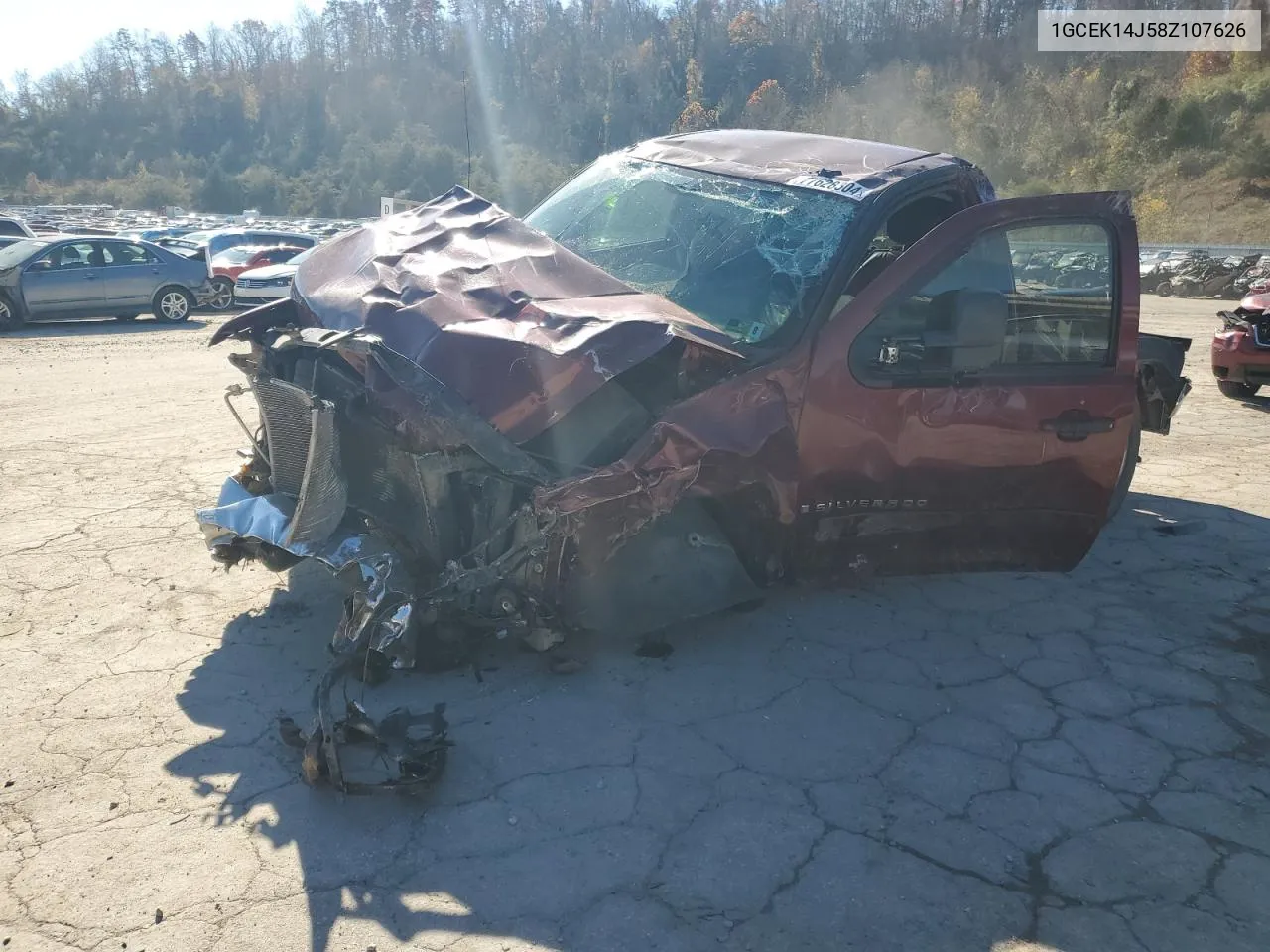 2008 Chevrolet Silverado K1500 VIN: 1GCEK14J58Z107626 Lot: 77628304