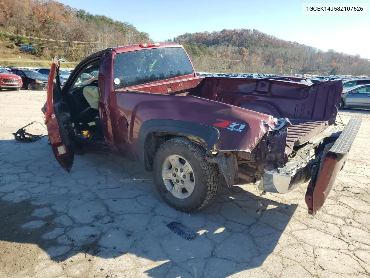 2008 Chevrolet Silverado K1500 VIN: 1GCEK14J58Z107626 Lot: 77628304