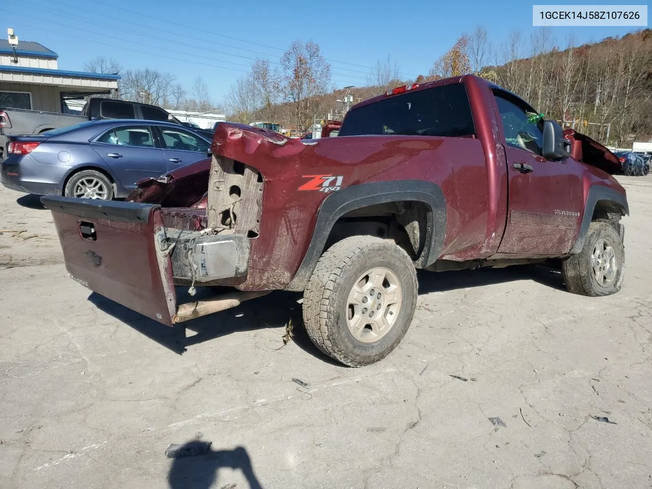 2008 Chevrolet Silverado K1500 VIN: 1GCEK14J58Z107626 Lot: 77628304