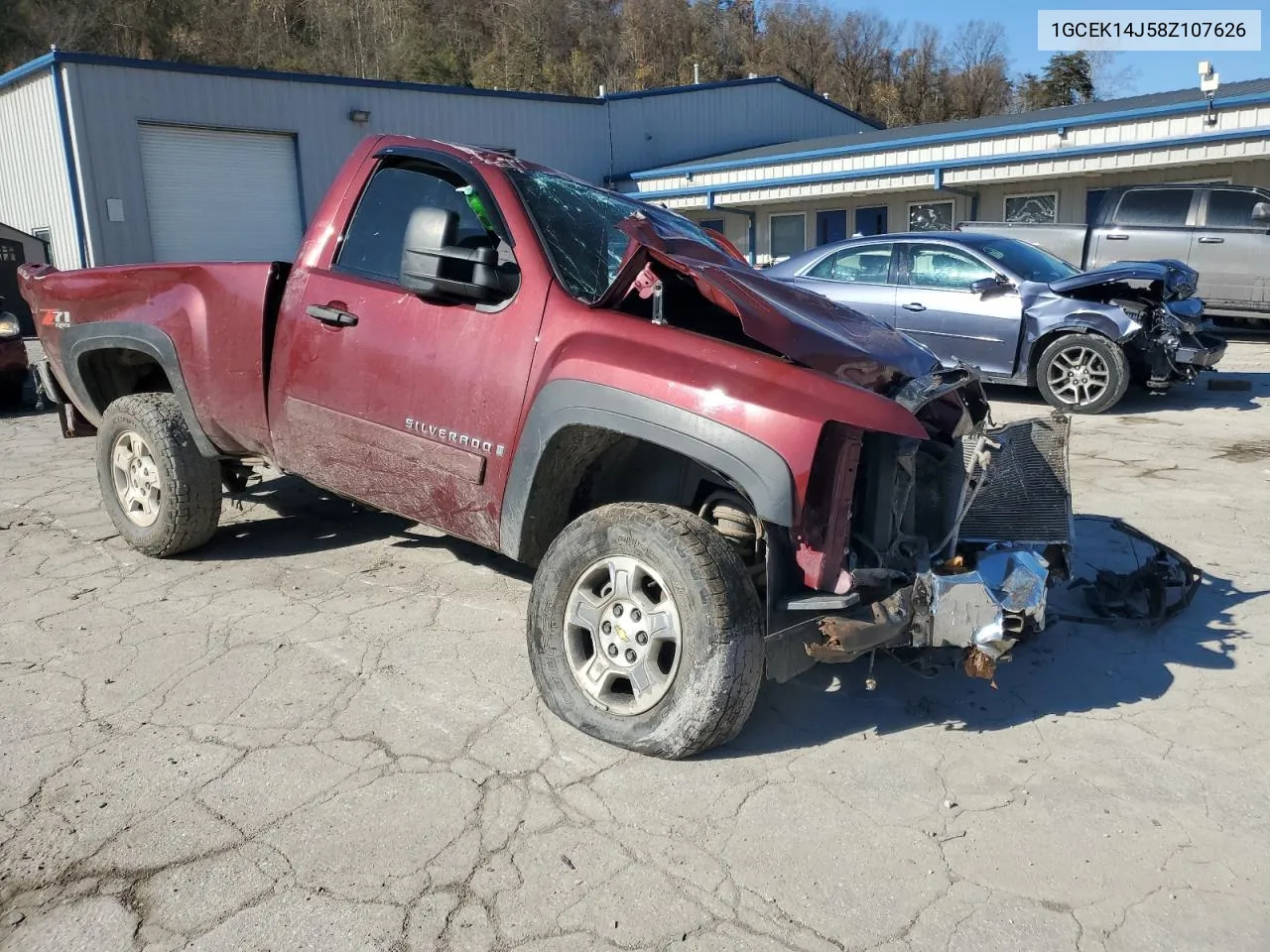 2008 Chevrolet Silverado K1500 VIN: 1GCEK14J58Z107626 Lot: 77628304