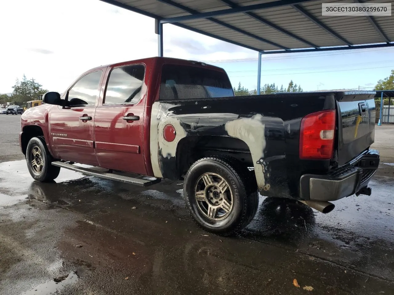 2008 Chevrolet Silverado C1500 VIN: 3GCEC13038G259670 Lot: 78102494