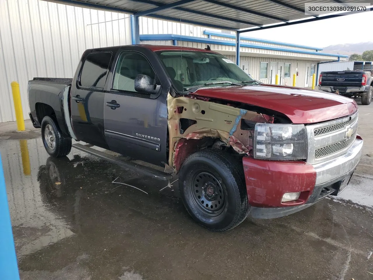 2008 Chevrolet Silverado C1500 VIN: 3GCEC13038G259670 Lot: 78102494