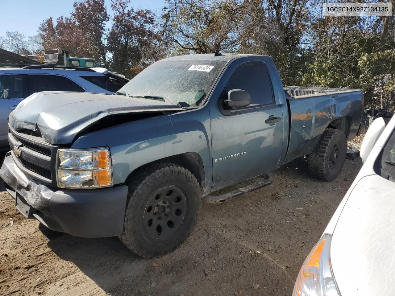 2008 Chevrolet Silverado C1500 VIN: 1GCEC14X98Z134135 Lot: 78148524