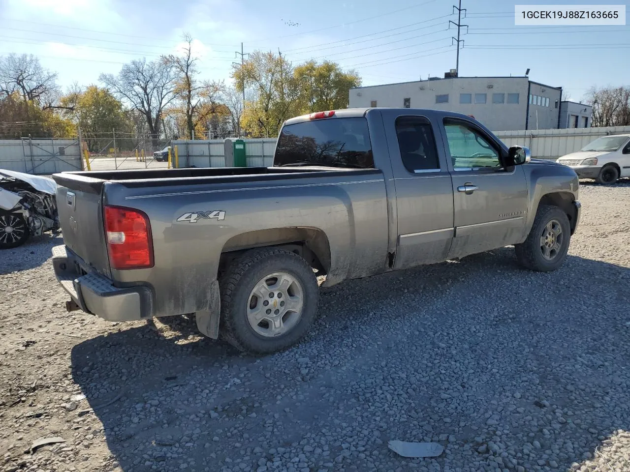 2008 Chevrolet Silverado K1500 VIN: 1GCEK19J88Z163665 Lot: 78837954