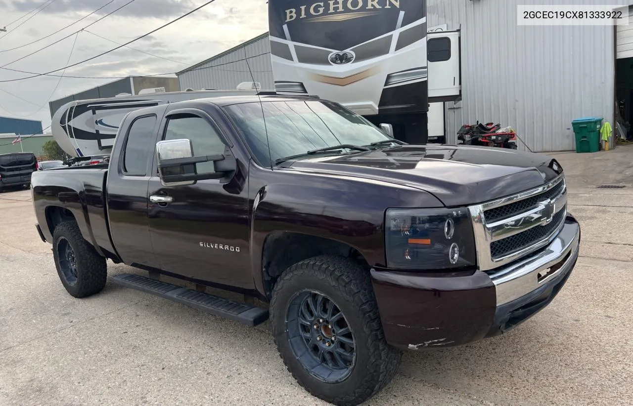 2008 Chevrolet Silverado C1500 VIN: 2GCEC19CX81333922 Lot: 79129864