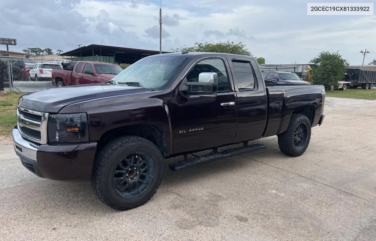 2008 Chevrolet Silverado C1500 VIN: 2GCEC19CX81333922 Lot: 79129864