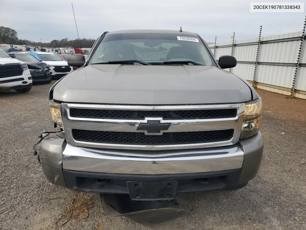 2008 Chevrolet Silverado K1500 VIN: 2GCEK190781338343 Lot: 79239354