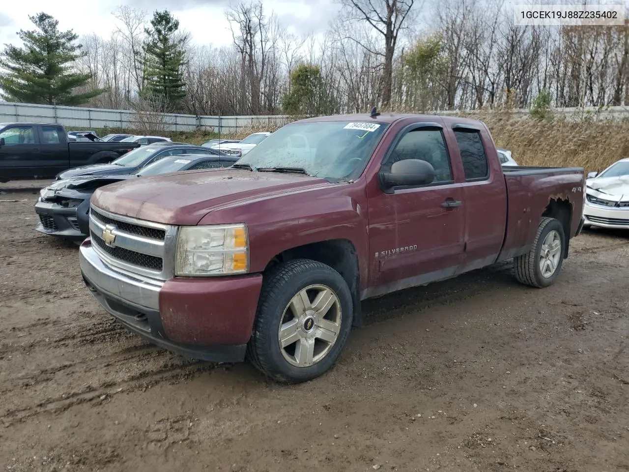 2008 Chevrolet Silverado K1500 VIN: 1GCEK19J88Z235402 Lot: 79457884