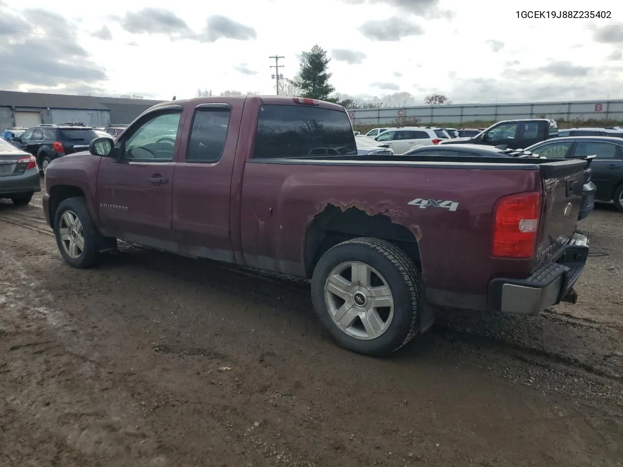 2008 Chevrolet Silverado K1500 VIN: 1GCEK19J88Z235402 Lot: 79457884