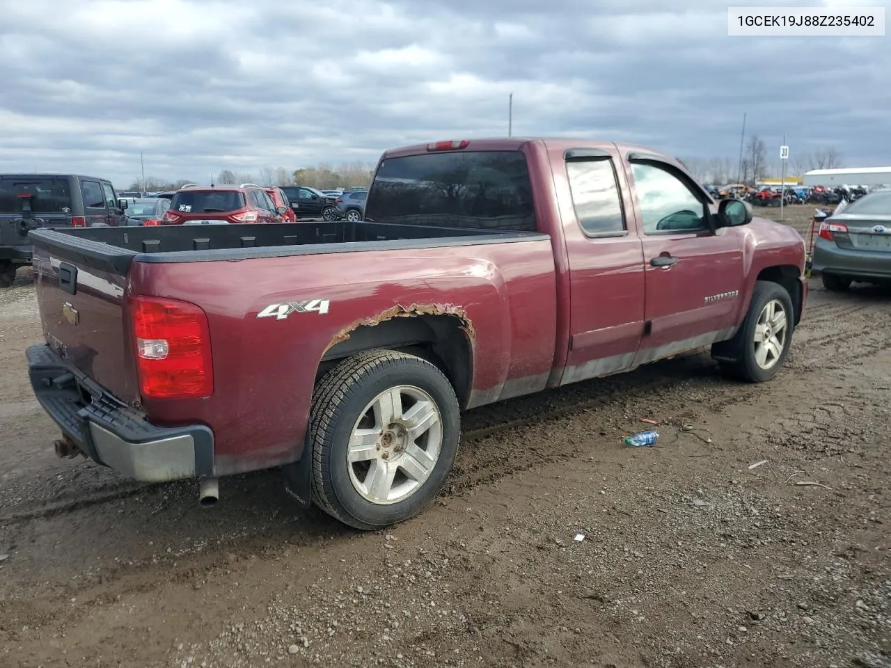 2008 Chevrolet Silverado K1500 VIN: 1GCEK19J88Z235402 Lot: 79457884