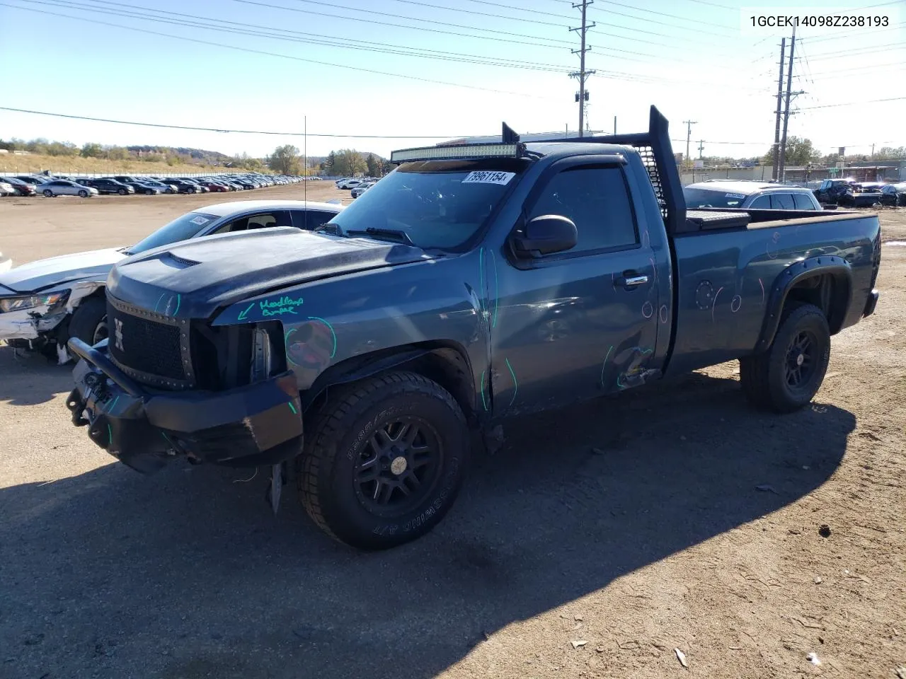 2008 Chevrolet Silverado K1500 VIN: 1GCEK14098Z238193 Lot: 79961154