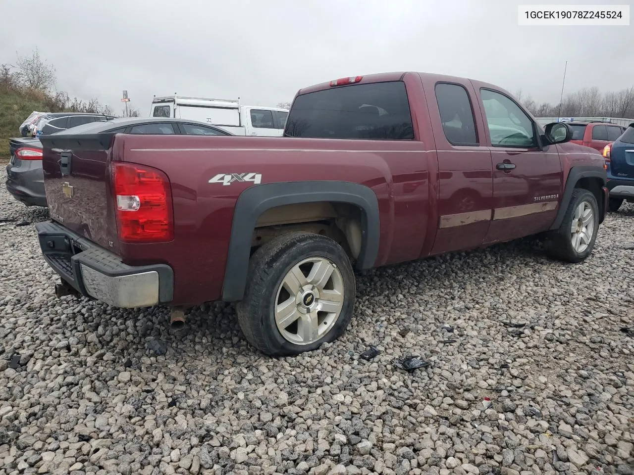 2008 Chevrolet Silverado K1500 VIN: 1GCEK19078Z245524 Lot: 80166584