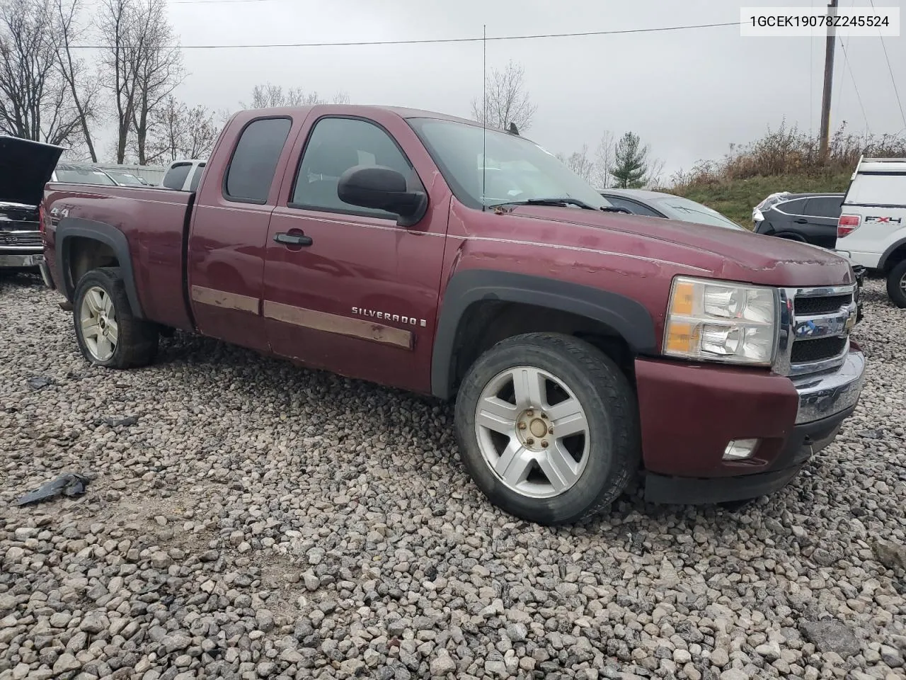 2008 Chevrolet Silverado K1500 VIN: 1GCEK19078Z245524 Lot: 80166584