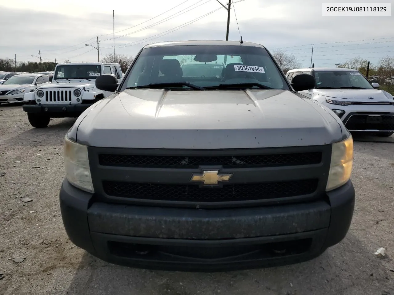 2008 Chevrolet Silverado K1500 VIN: 2GCEK19J081118129 Lot: 80361644