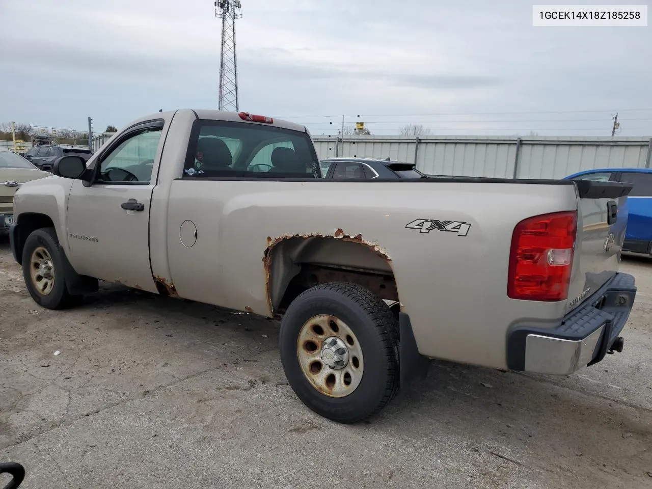 2008 Chevrolet Silverado K1500 VIN: 1GCEK14X18Z185258 Lot: 80432394