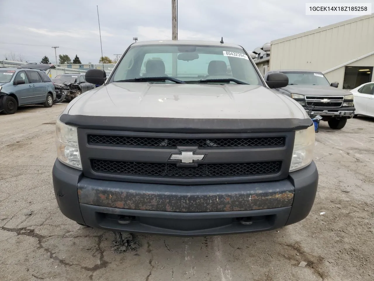 2008 Chevrolet Silverado K1500 VIN: 1GCEK14X18Z185258 Lot: 80432394