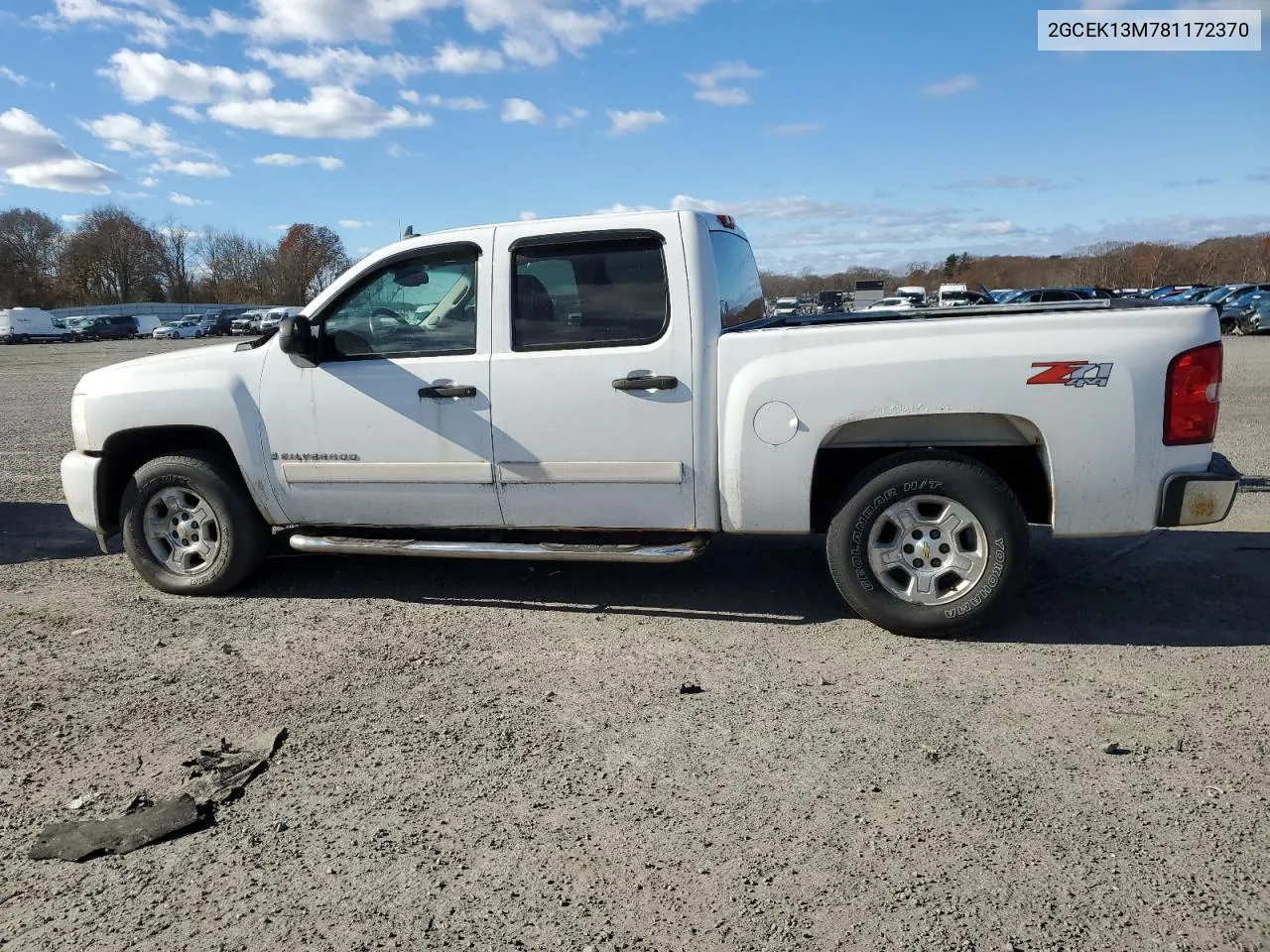 2008 Chevrolet Silverado K1500 VIN: 2GCEK13M781172370 Lot: 80501544