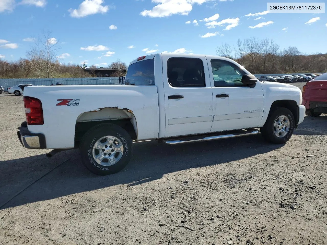 2008 Chevrolet Silverado K1500 VIN: 2GCEK13M781172370 Lot: 80501544