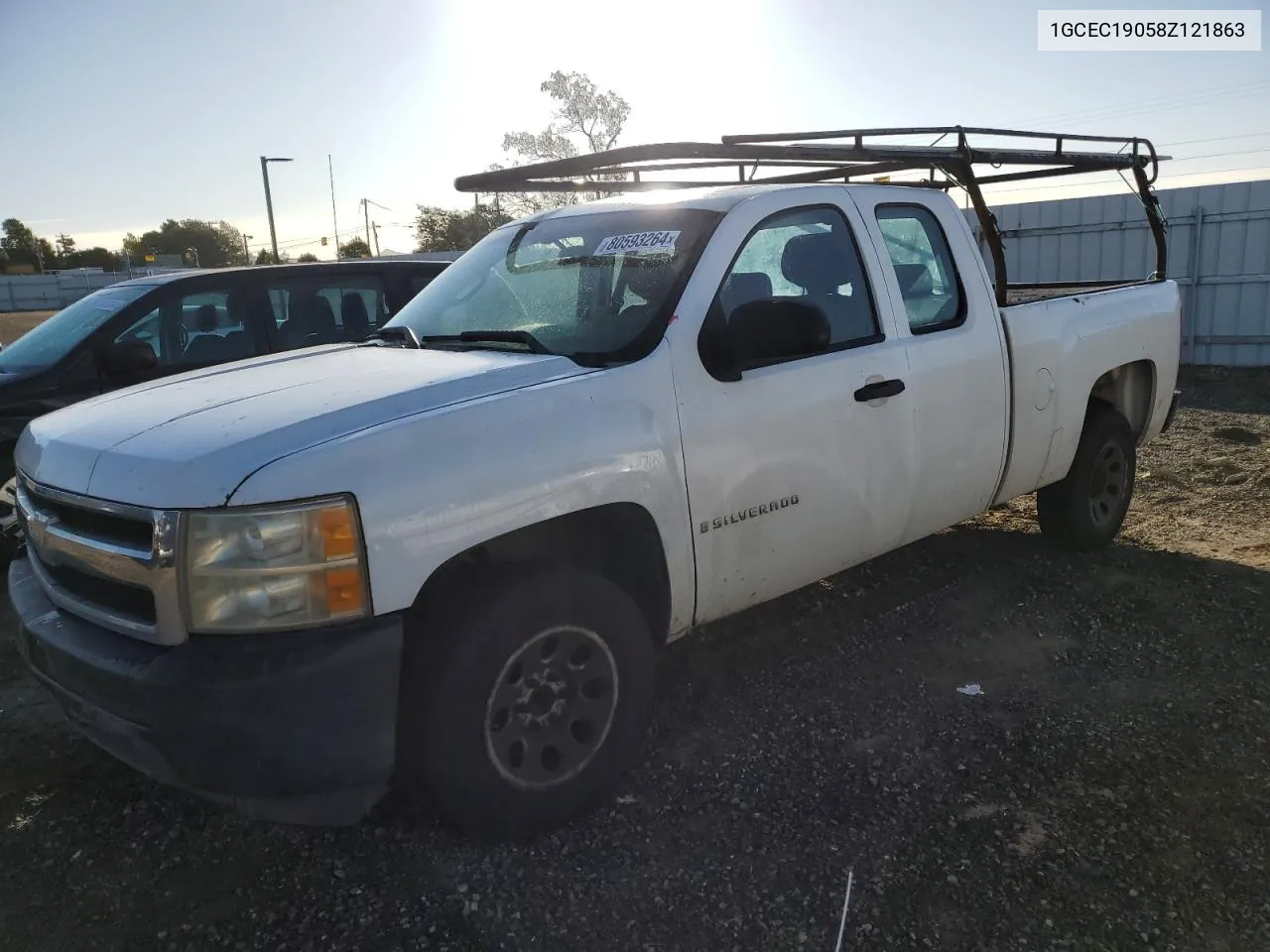 2008 Chevrolet Silverado C1500 VIN: 1GCEC19058Z121863 Lot: 80593264