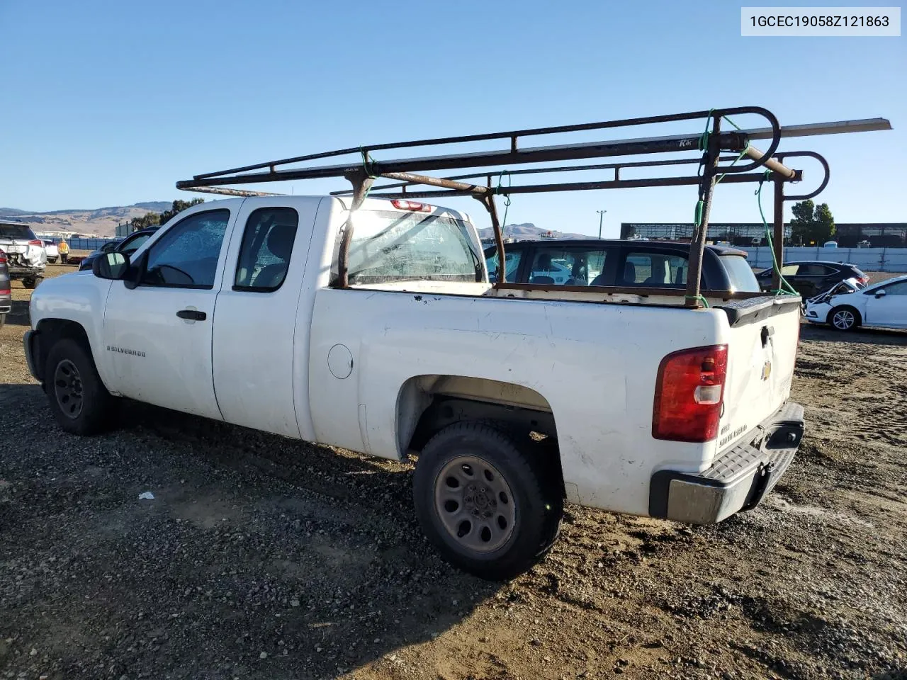 2008 Chevrolet Silverado C1500 VIN: 1GCEC19058Z121863 Lot: 80593264