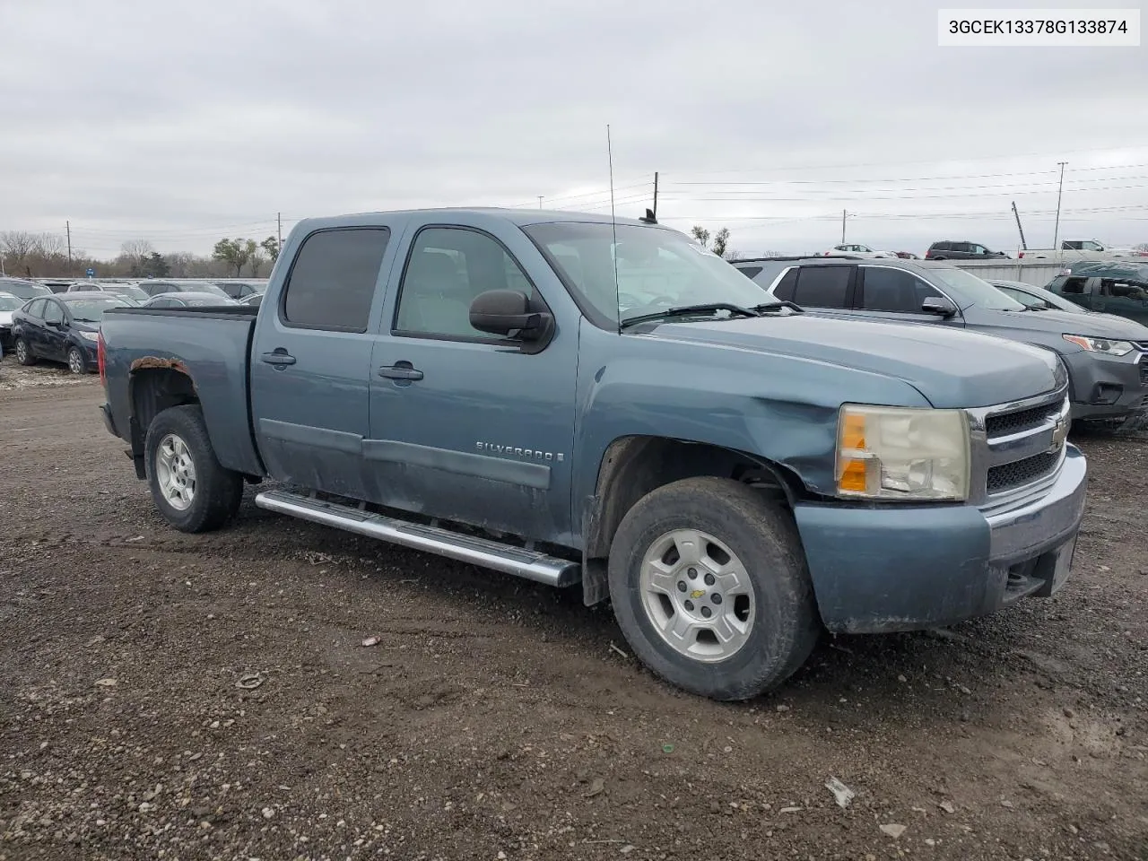 2008 Chevrolet Silverado K1500 VIN: 3GCEK13378G133874 Lot: 80637384