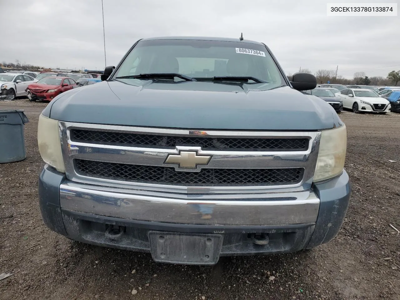 2008 Chevrolet Silverado K1500 VIN: 3GCEK13378G133874 Lot: 80637384