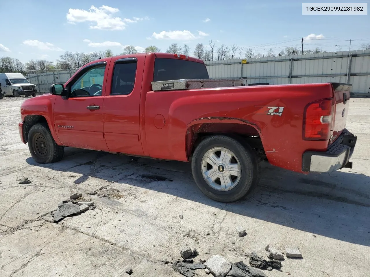 2009 Chevrolet Silverado K1500 Lt VIN: 1GCEK29099Z281982 Lot: 49523834