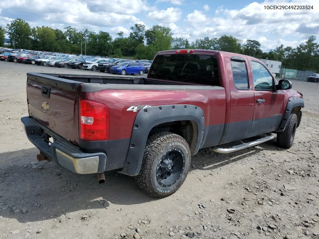 2009 Chevrolet Silverado K1500 Lt VIN: 1GCEK29C49Z203524 Lot: 66567724