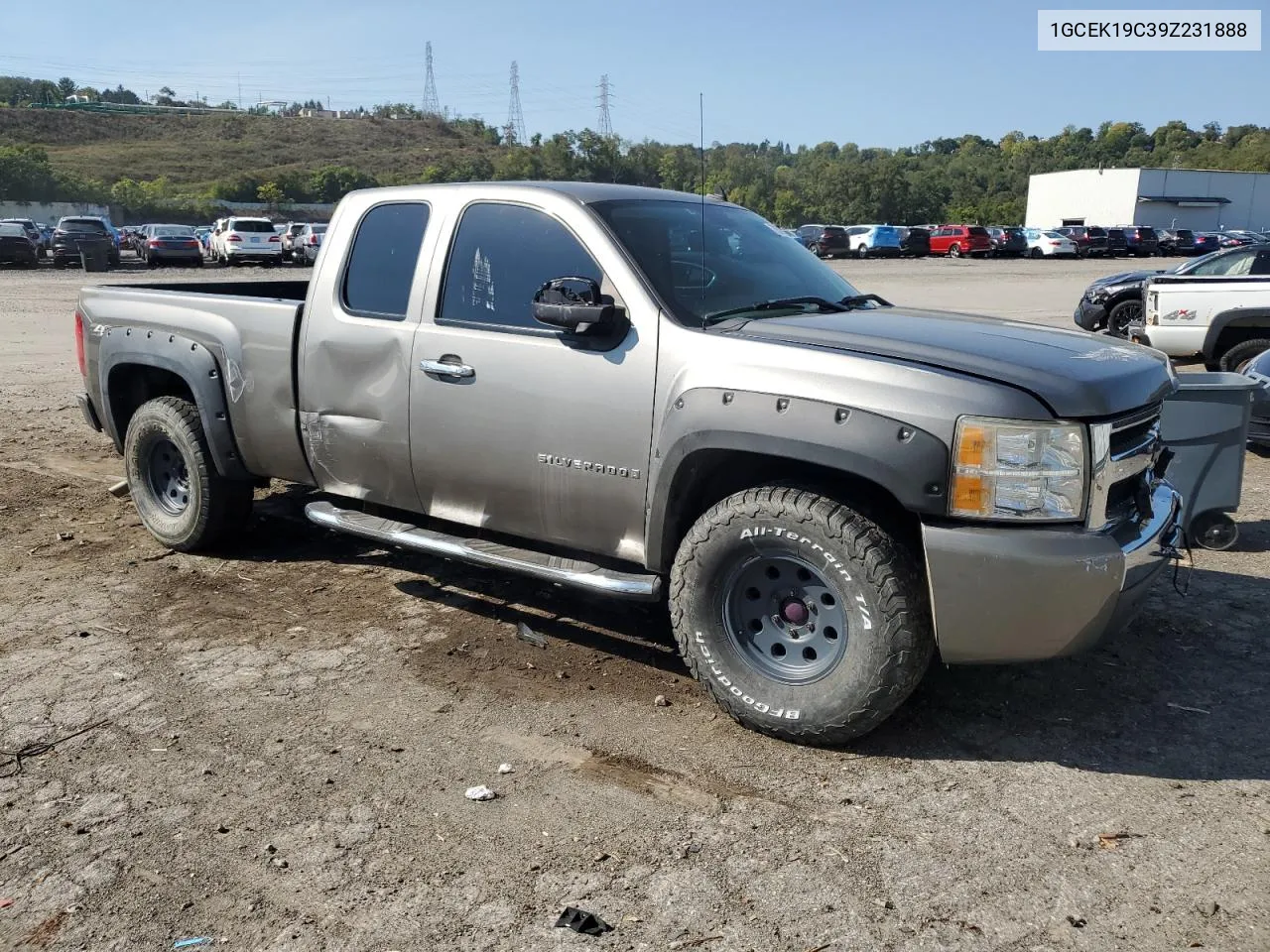 2009 Chevrolet Silverado K1500 VIN: 1GCEK19C39Z231888 Lot: 70527324