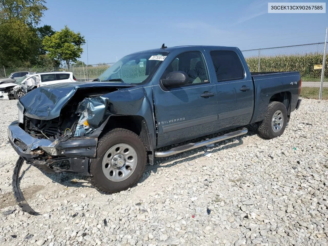 2009 Chevrolet Silverado K1500 VIN: 3GCEK13CX9G267585 Lot: 70755574