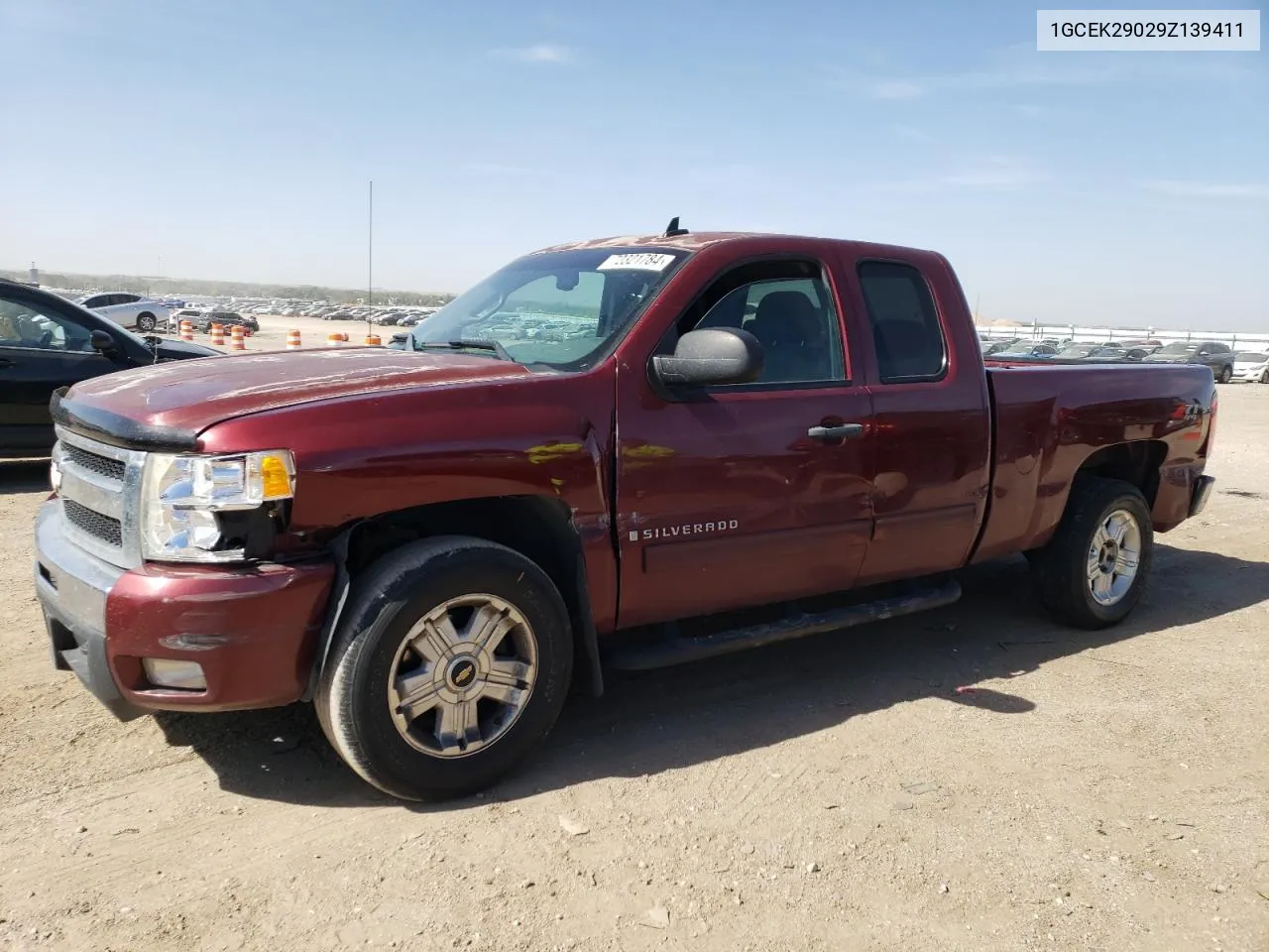 1GCEK29029Z139411 2009 Chevrolet Silverado K1500 Lt