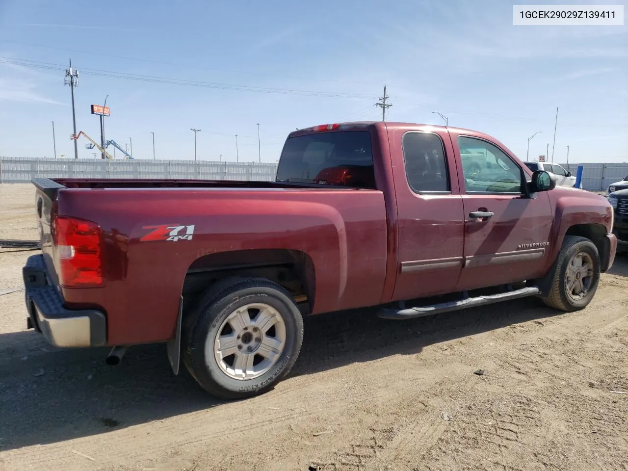 1GCEK29029Z139411 2009 Chevrolet Silverado K1500 Lt