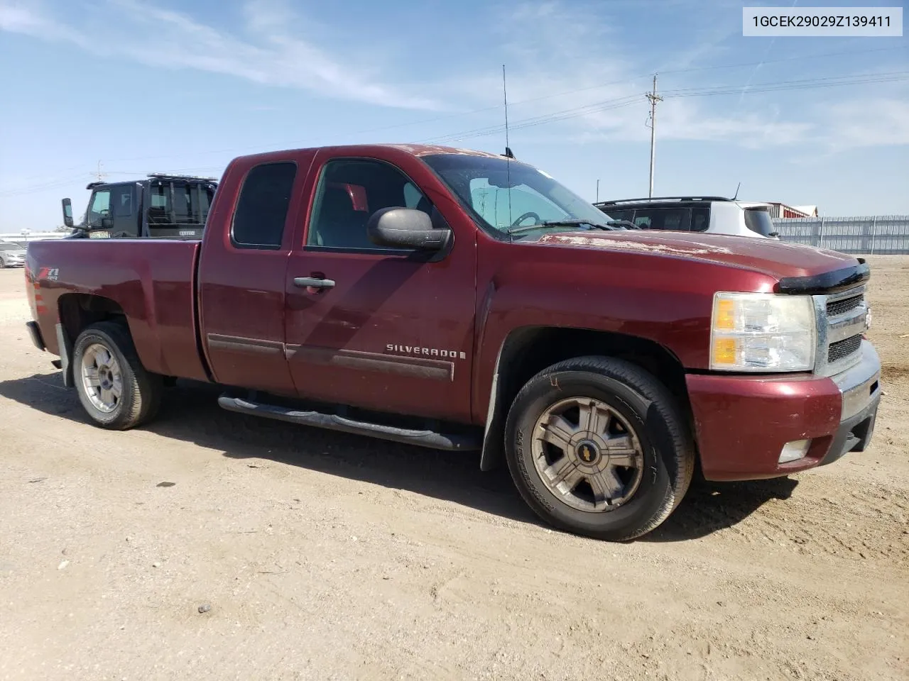 2009 Chevrolet Silverado K1500 Lt VIN: 1GCEK29029Z139411 Lot: 72321784