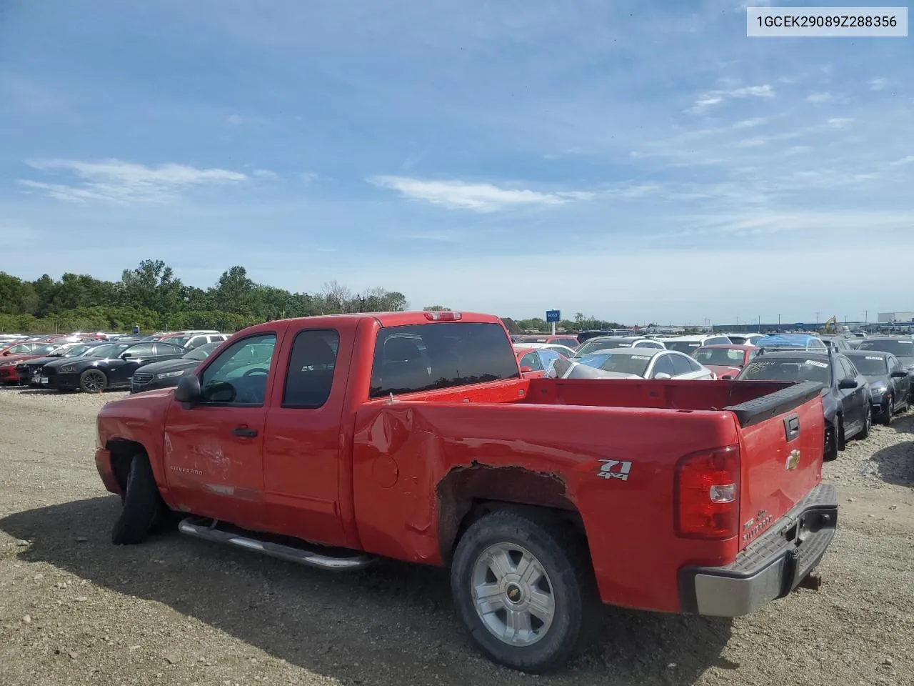 1GCEK29089Z288356 2009 Chevrolet Silverado K1500 Lt