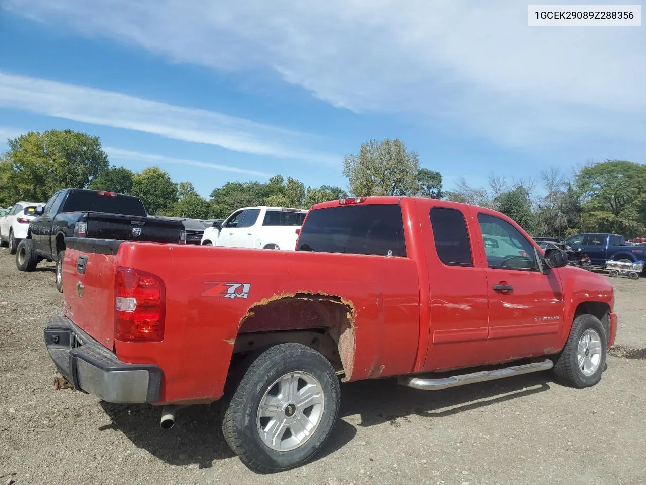 2009 Chevrolet Silverado K1500 Lt VIN: 1GCEK29089Z288356 Lot: 73471934