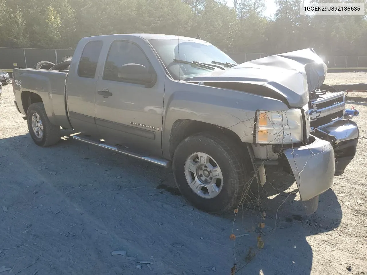 1GCEK29J89Z136635 2009 Chevrolet Silverado K1500 Lt